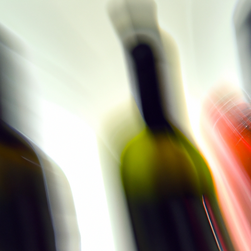 תמונה של בקבוקי יין רועדים, המסמלת את השפעת הרטט על איכות היין.
